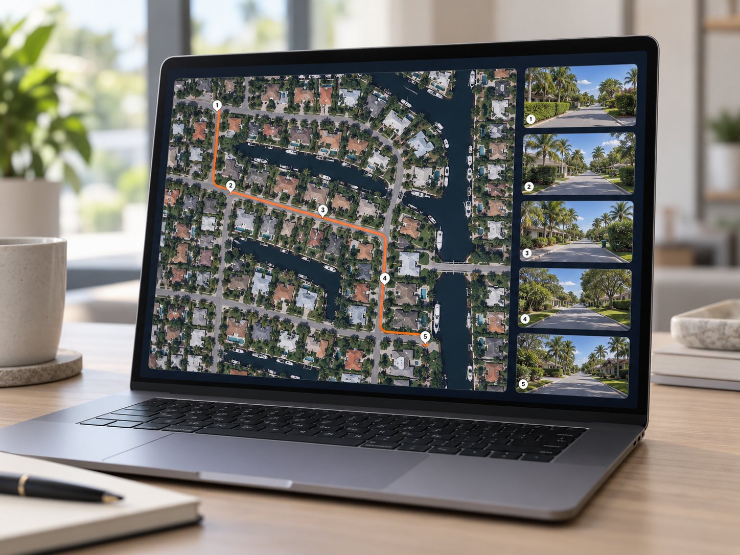 Captured footage being indexed by location and project segment